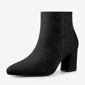 Allegra K Classic Black Ankle Booties